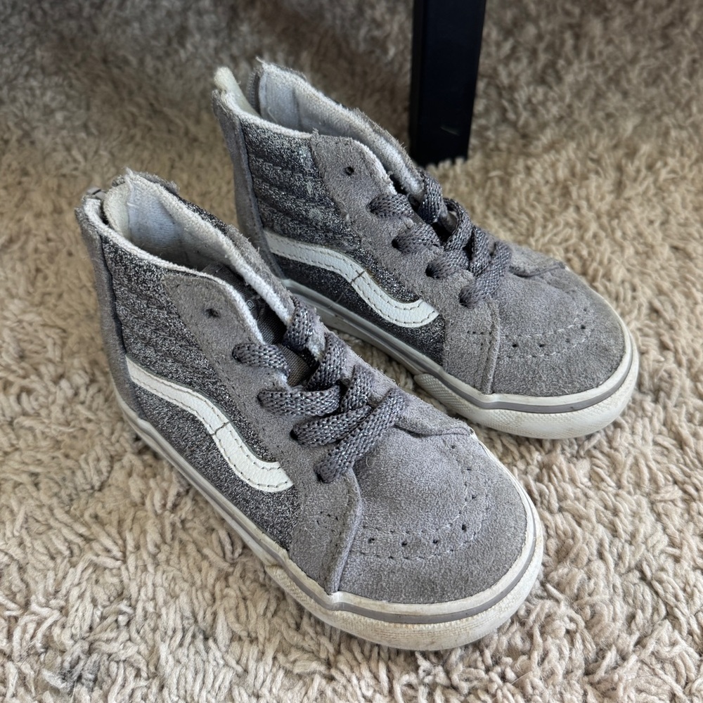 Vans Zip Glitter Gunmetal - Toddler 6